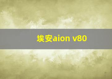 埃安aion v80